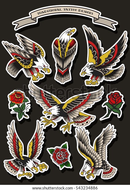 American Traditional Tattoos Eagle