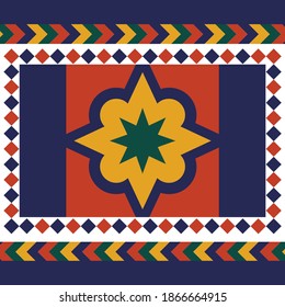 Vector of traditional tent design for wedding card.  Indian or Pakistani cultural motif for premium advertising campaign, Beautiful floral kaleidoscope.