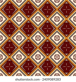 Patrón tribal vectorial tradicional utilizado para impresión digital, tela, alfombras. y varios estilos de ropa de estilo moderno.