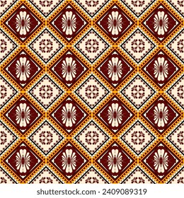 Patrón tribal vectorial tradicional utilizado para impresión digital, tela, alfombras. y varios estilos de ropa de estilo moderno.