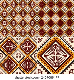 Patrón tribal vectorial tradicional utilizado para impresión digital, tela, alfombras. y varios estilos de ropa de estilo moderno.