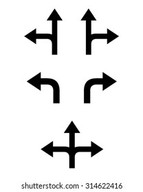 Vector Traffic Arrow Set