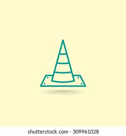 Vector traffic cone icon