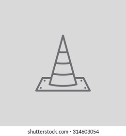 Vector traffic cone icon