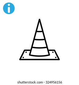 Vector traffic cone icon