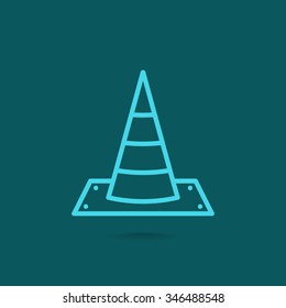 Vector traffic cone icon