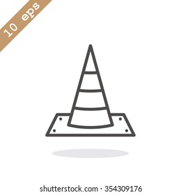 Vector traffic cone icon