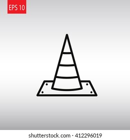 Vector traffic cone icon