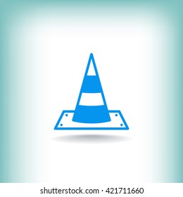 Vector traffic cone icon