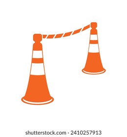 Vector traffic cone icon logo vector design template