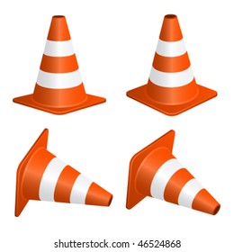 vector traffic cones