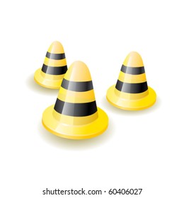 Vector traffic cones