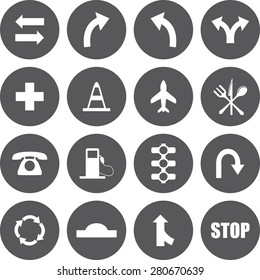 vector traffic Icons. Eps-10.