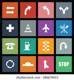 vector traffic Icons. Eps-10.