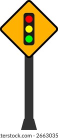 Tablero del semáforo del Vector con las luces rojas, amarillas y verdes 