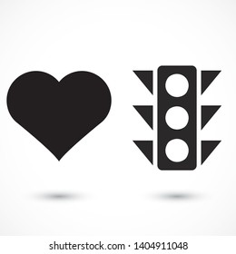 Vector traffic light Icon . Lorem Ipsum Illustration design
