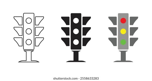 Vector Traffic Light Icon Set