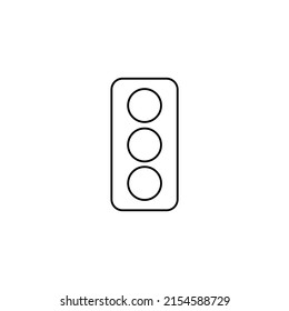 Vector traffic light icon. Traffic light signal vector icon
