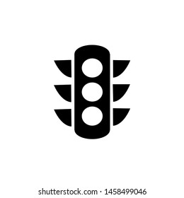 Vector traffic light icon. Transportation traffic light symbol icon