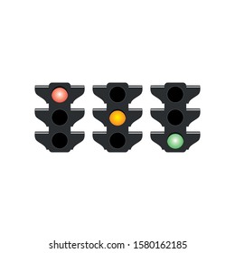 Vector traffic light icon. Transportation traffic light symbol icon