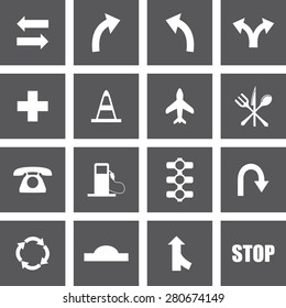 vector traffic sign Icons.