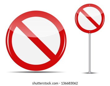 Vector Traffic Sign isolated on white background