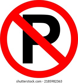 Vector traffic sign no parking