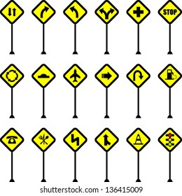 vector traffic sign on white background