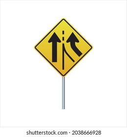 Vector traffic sign Skewed side road junction on right illustration eps 10.