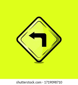 Vector of a traffic sign with a yellow background
