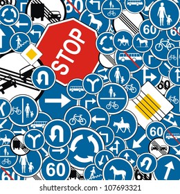 VECTOR - Traffic Signs Background