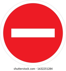 Vector traffic signs are prohibited from entering