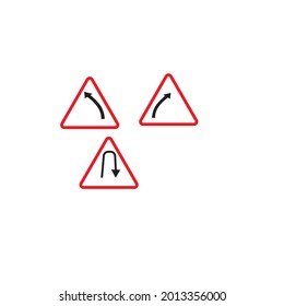 vector traffic signs for roads and transportation