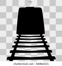 Vector. train Icon Art sign on transparent
