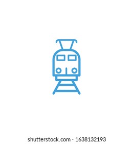 Vector train icon. Line design template