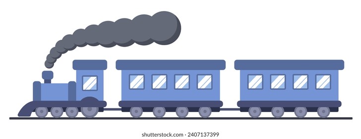 vector of a train. means of transportation