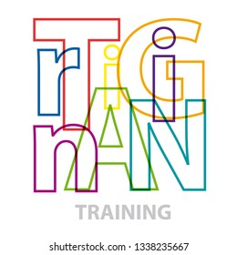 Vector training. Broken text