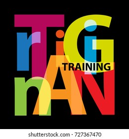 Vector training. Broken text