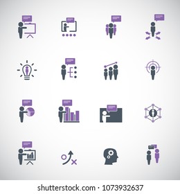 Vector training icon set
