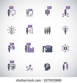 Vector training icon set