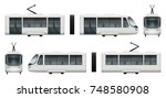 Vector tram train template for advertising, corporate identity. White tramway illustration. Vehicle branding mockup. Layers and groups well organized for easy editing and recolor.