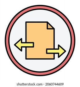 Vector Transfer Filled Outline Icon Design
