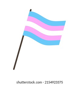 Vector transgender flag. LGBTQ Plus transgender flag. 