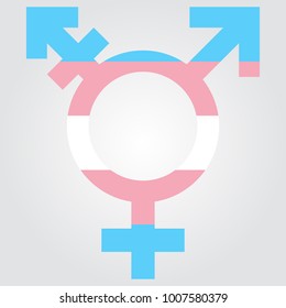 Vector Transgender Symbol Colored In Transgender Colors