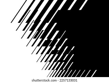 Vector transition from black to white with abstract lines. Black and white vector pattern. For interior design, printing, web design. Trendy vector background