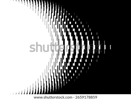 Vector transition from black to white from abstract pixels. Arrow pattern. Modern technological vector background. Striped design element. Clusters. Information flow, Pointer, navigation. light