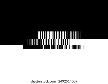 Vector transition from black to white. Modern striped pattern of thin lines. . Trendy black and white vector background with place for text. Stroke