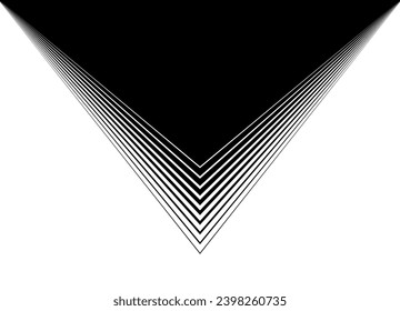 
Vector transition from black to white in retro style. Striped vector background. Basics for graphic design. Arrow. Triangles. Vector illustration