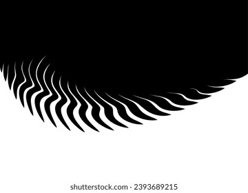
Vector transition from black to white with wavy lines. Shell pattern. Modern vector background.