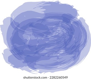 Vektordurchscheinender blauer Fleck mit Aquarellimitation